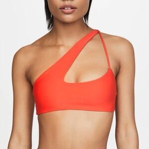 Mikoh Queensland Cross Shoulder Bikini Top Orange XS NWT